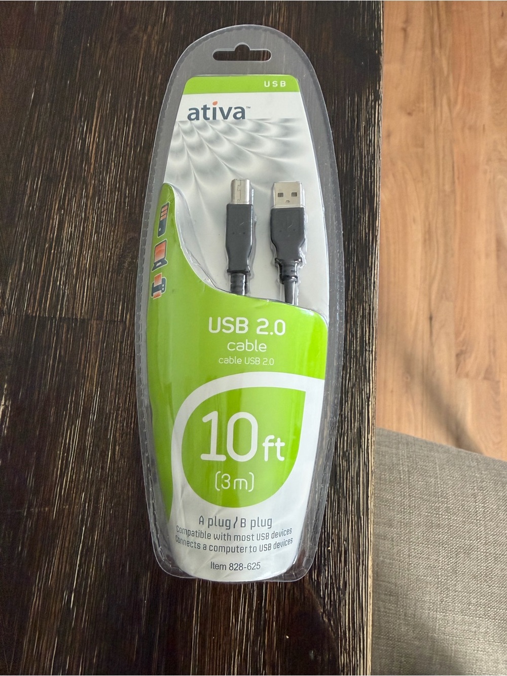 Ativa USB 2.0 A to B Cable — Black